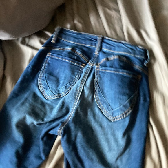 Mrdium rise skinny jeans dark wash size 0 - Picture 5 of 8